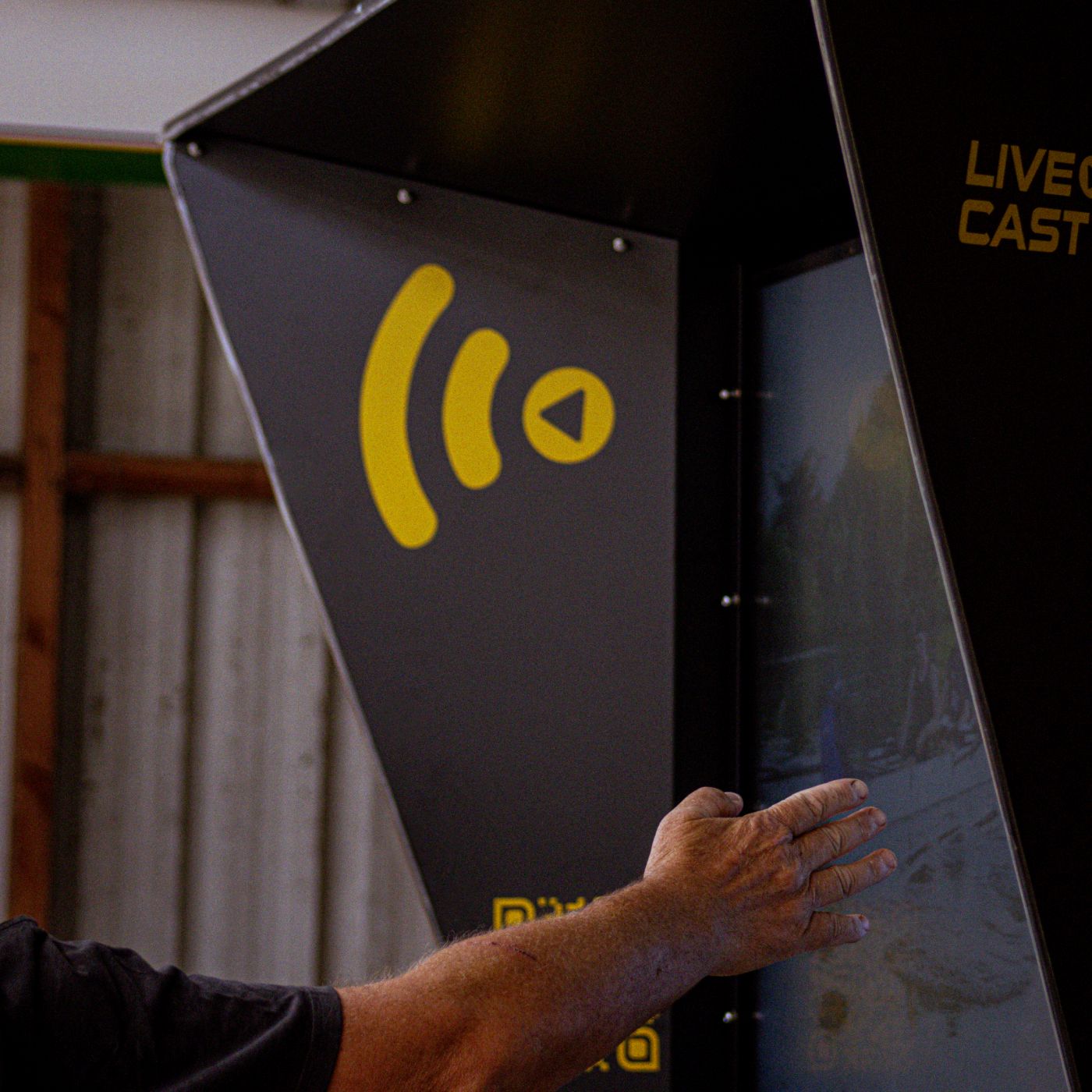 Live Cast Screen, lifestyle shot, close-up of a coach giving out feedback on the screen