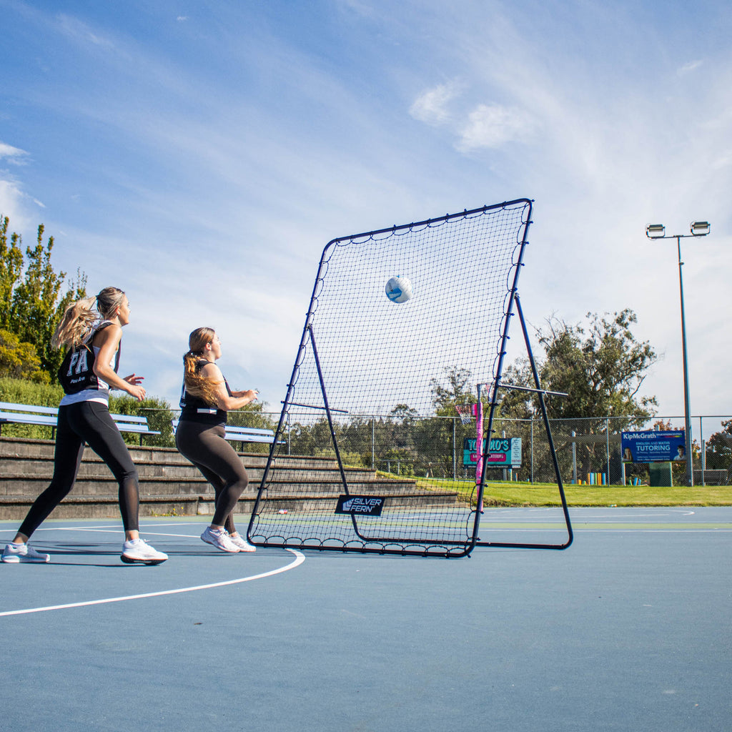Rebounder Net + Netball Weighted Pass Trainer