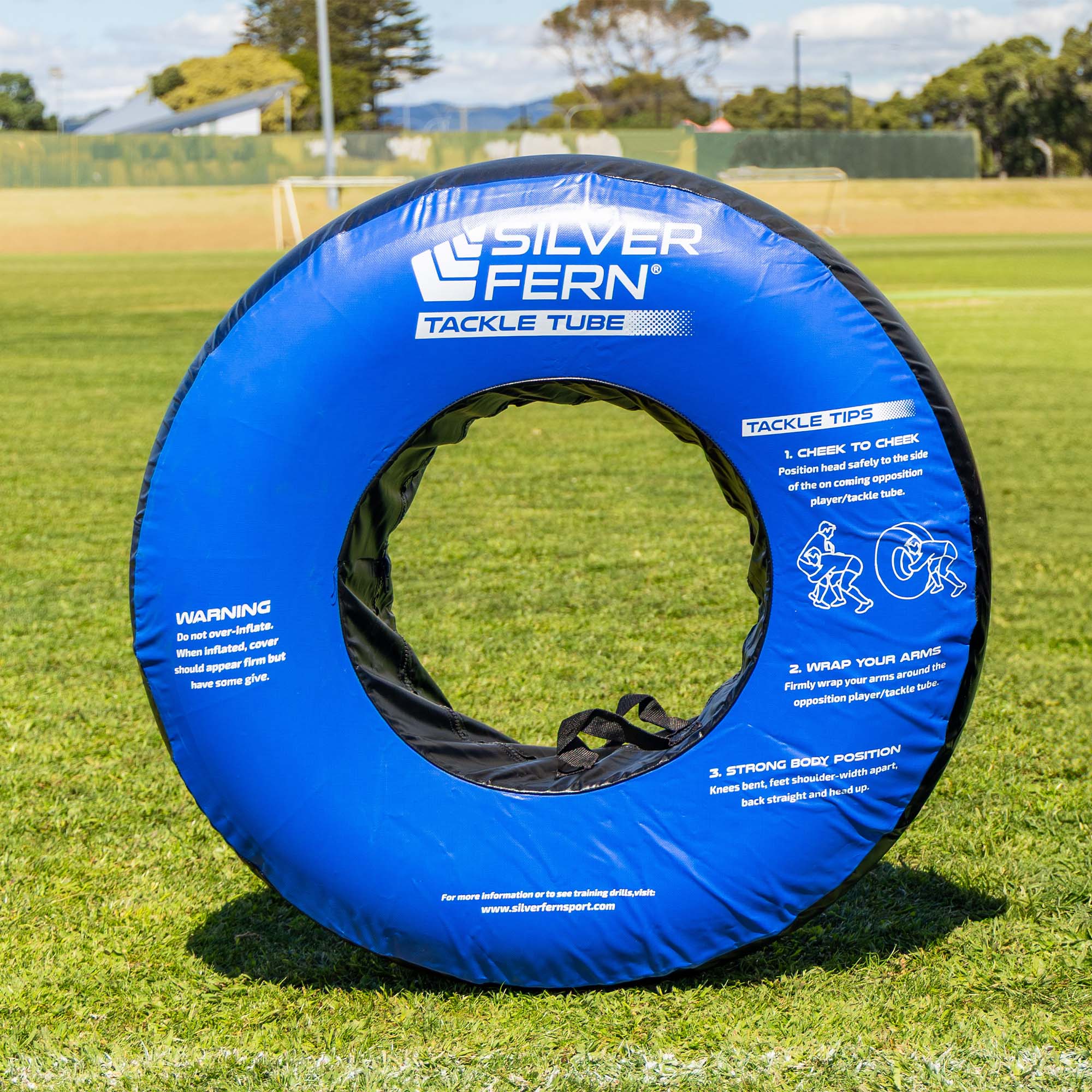 Silver Fern Tackle Tube, Lifestyle shot, tackle tube set up on training field


