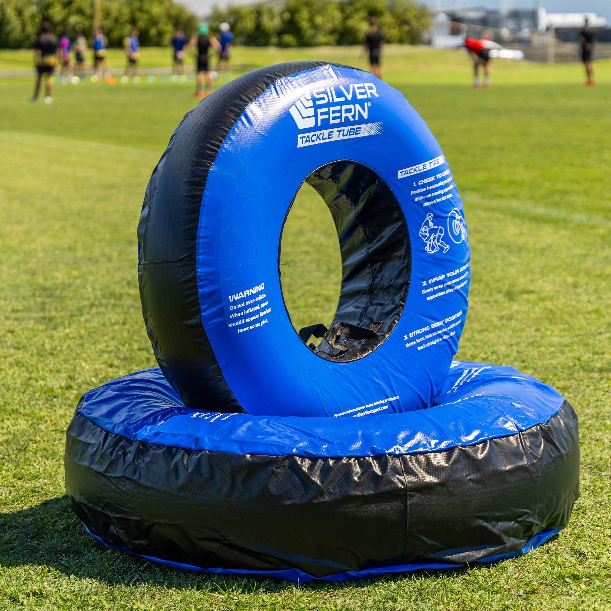 Silver Fern Tackle Tube, Lifestyle shot, tackle tube in use during training drill