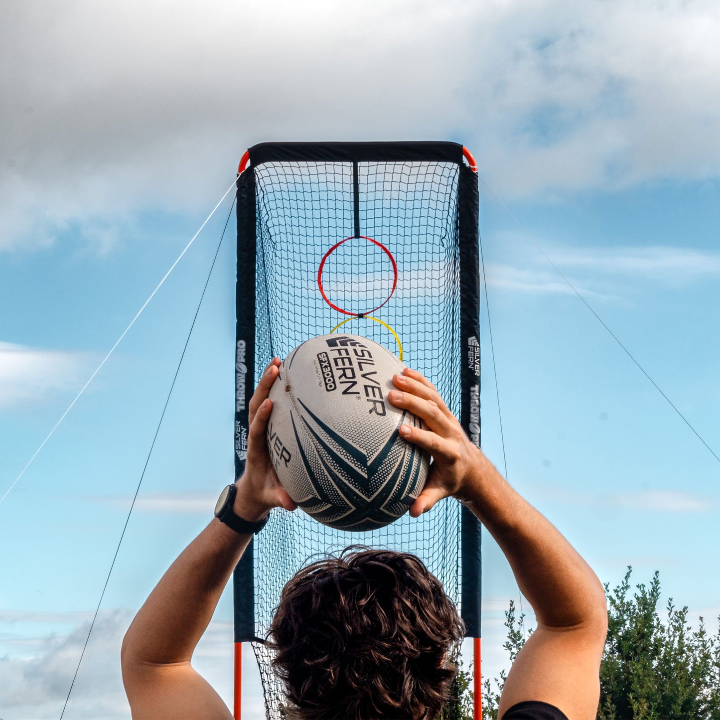 Lifestyle image of lineout thrower being used